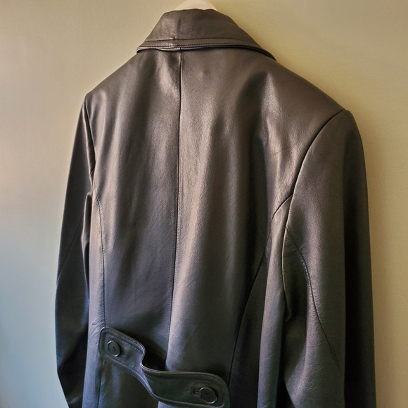 Danier M 90s Modern Contemporary Matrix Minimalist Mobwife Long Leather Jacket - Picture 9 of 9